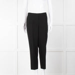 Theory Black Flat Front Elasticated Waist Trousers