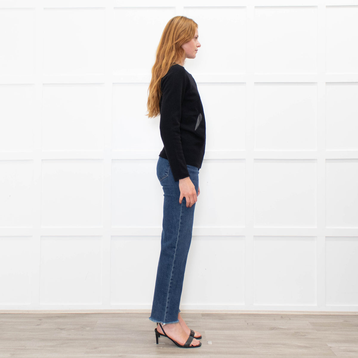 Stefanel Black Pocket Detail Sweater
