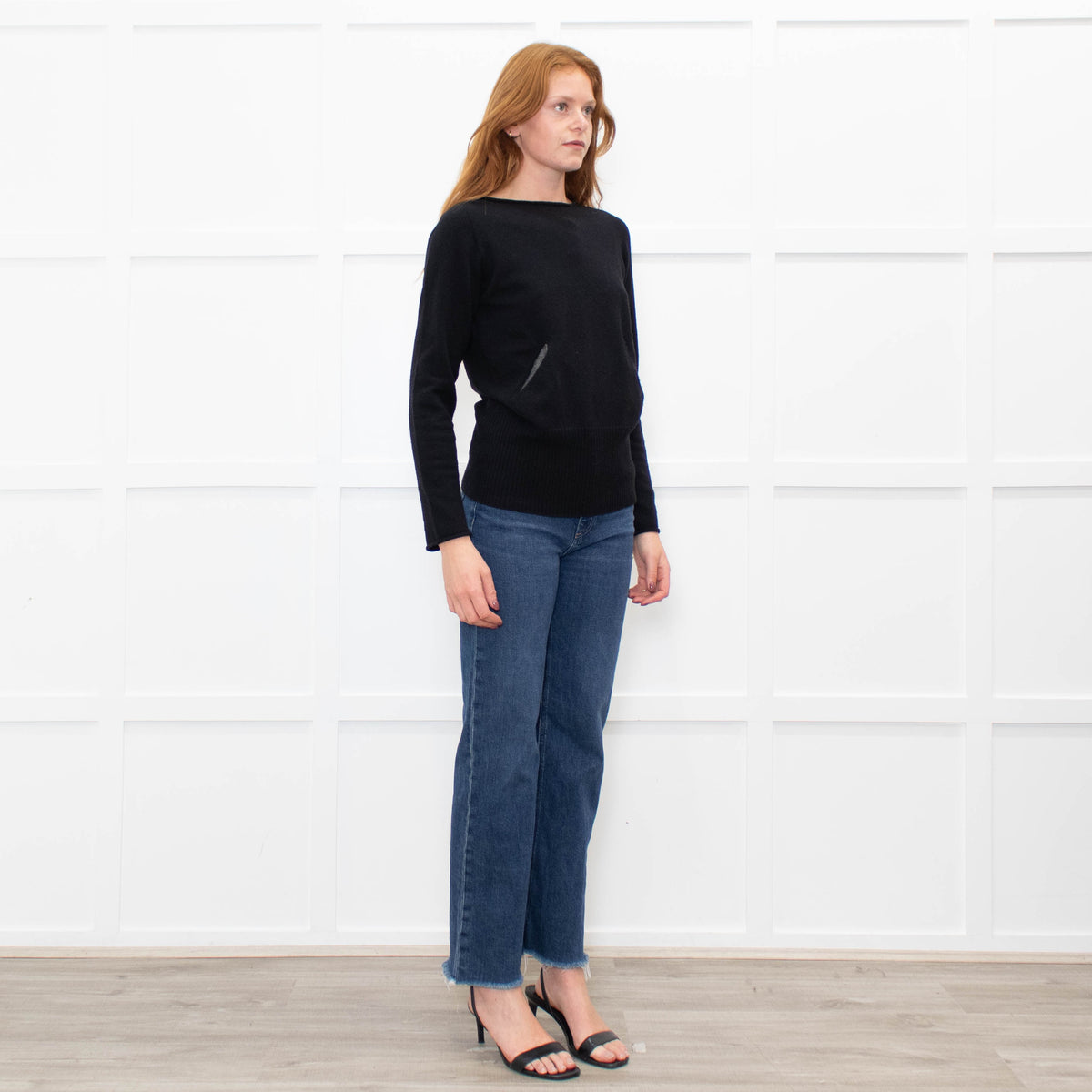 Stefanel Black Pocket Detail Sweater