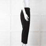 Theory Black Flat Front Elasticated Waist Trousers