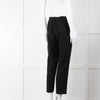 Theory Black Flat Front Elasticated Waist Trousers