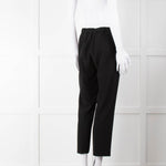 Theory Black Flat Front Elasticated Waist Trousers