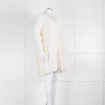 Dea Kudibal White Textured Tiered Mini Dress
