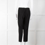 Theory Black Flat Front Elasticated Waist Trousers