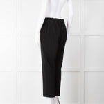 Theory Black Flat Front Elasticated Waist Trousers