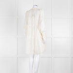 Dea Kudibal White Textured Tiered Mini Dress