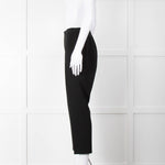 Theory Black Flat Front Elasticated Waist Trousers