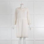 Diane Von Furstenberg  White Lace Long Sleeve Dress