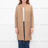 Celine Tan Wool Blend Edge To Edge Coat