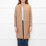 Celine Tan Wool Blend Edge To Edge Coat