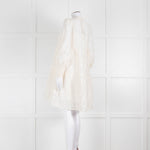 Dea Kudibal White Textured Tiered Mini Dress