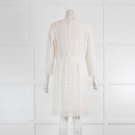 Diane Von Furstenberg  White Lace Long Sleeve Dress