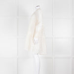 Dea Kudibal White Textured Tiered Mini Dress