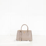 Prada Taupe Saffiano Leather Galleria Small Bag