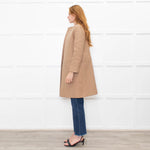 Celine Tan Wool Blend Edge To Edge Coat