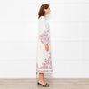 Zimmermann Cream Linen Rust Coral Blue Paisley Embroidered Trim Maxi Dress
