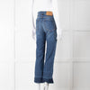 Weekend Max Mara Blue Denim Cropped Flare Jeans