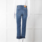 Weekend Max Mara Blue Denim Cropped Flare Jeans