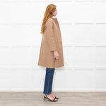 Celine Tan Wool Blend Edge To Edge Coat