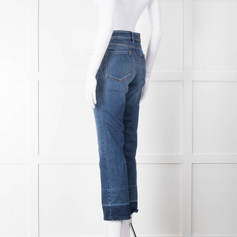 Weekend Max Mara Blue Denim Cropped Flare Jeans