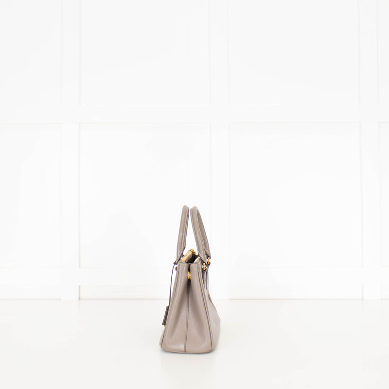Prada Taupe Saffiano Leather Galleria Small Bag