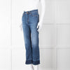 Weekend Max Mara Blue Denim Cropped Flare Jeans
