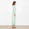 Self-Portrait Green White Green Crystal Embellished Maxi Dress