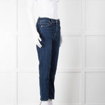 Frame Blue Le High Straight Cropped Jeans
