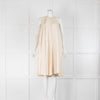 Lanvin Ivory Pleated Sleeveless Dress