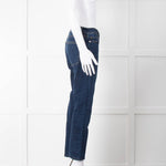 Frame Blue Le High Straight Cropped Jeans