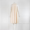 Lanvin Ivory Pleated Sleeveless Dress