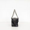 Chanel Black Patent Shopper with Red Stitching