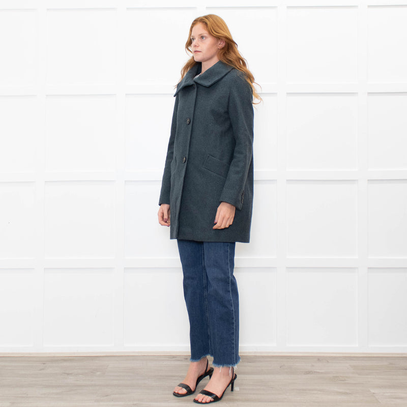 Sessun Teal Wool Short Coat