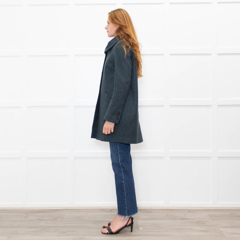 Sessun Teal Wool Short Coat