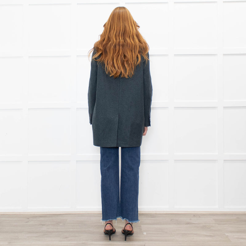 Sessun Teal Wool Short Coat