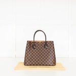 Louis Vuitton 2016 Damier Ebene Kensington Tote With Long Strap