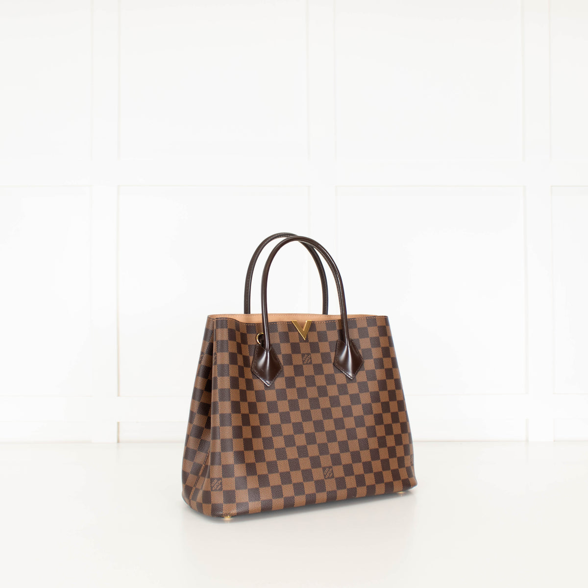 Louis Vuitton 2016 Damier Ebene Kensington Tote With Long Strap