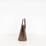 Louis Vuitton 2016 Damier Ebene Kensington Tote With Long Strap