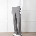 Pure Cashmere Black White Micro Hounds Tooth Wool Blend Trousers