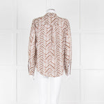 Bella Dahl Brown and Cream Patterned Collared Shirt