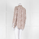 Bella Dahl Brown and Cream Patterned Collared Shirt