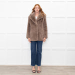 Jakke Beige Faux Fur Short Coat