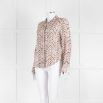 Bella Dahl Brown and Cream Patterned Collared Shirt