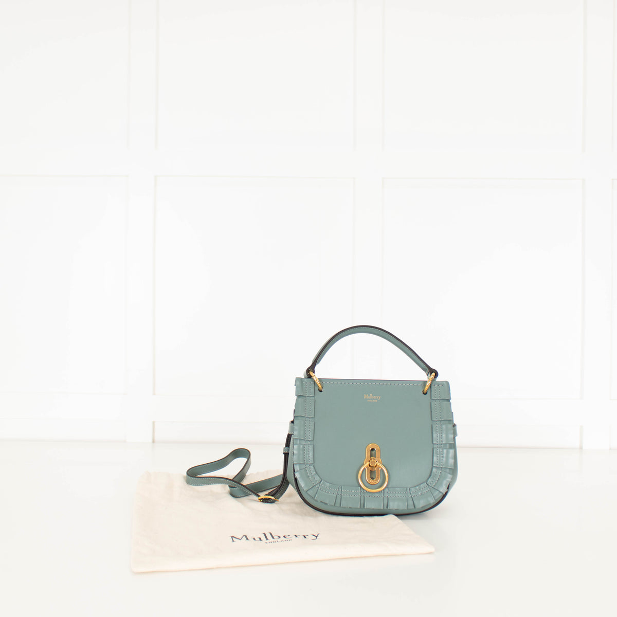 Mulberry Blue Frill Trim Amberley Bag