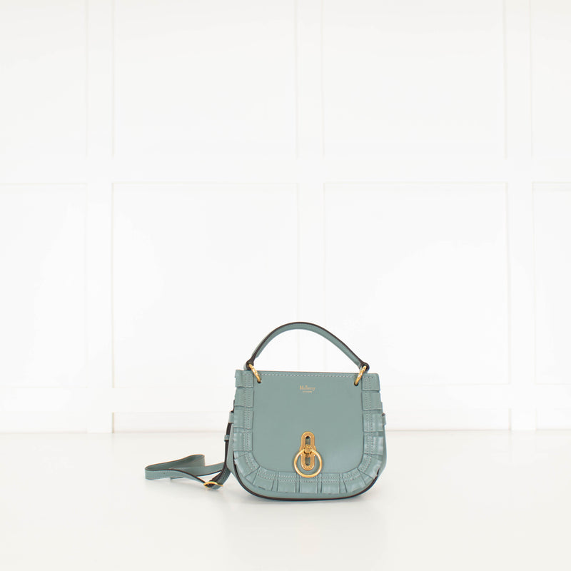 Mulberry Blue Frill Trim Amberley Bag