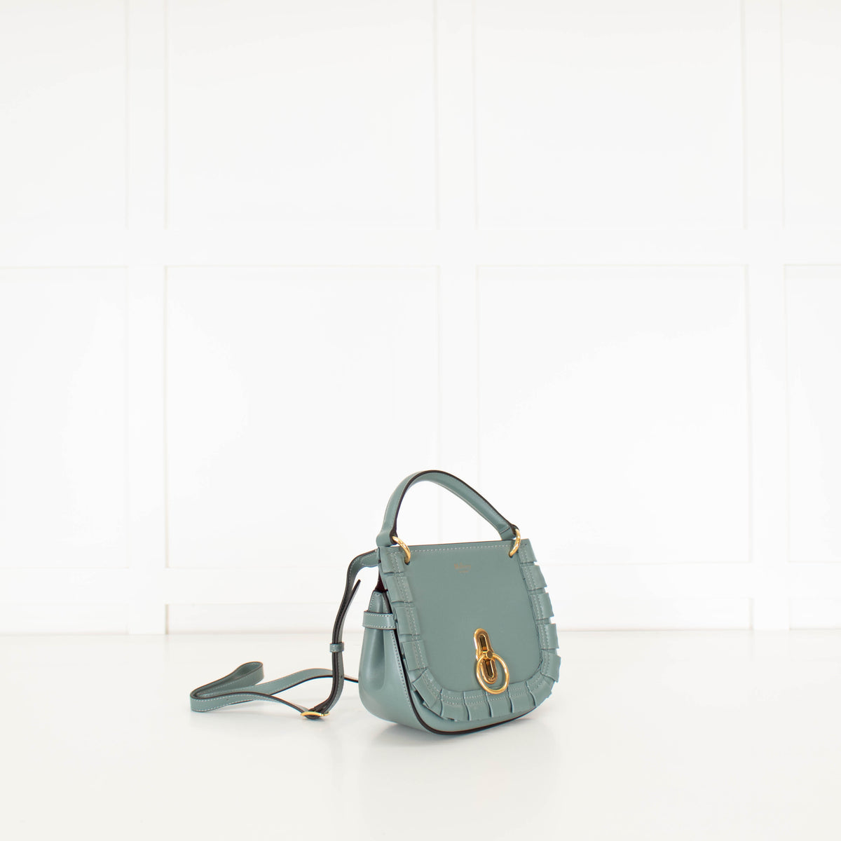Mulberry Blue Frill Trim Amberley Bag