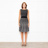 Carolina Herrera Black Ivory Hounds Tooth Check Knitted Dress