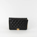 Chanel Black Caviar Boy Wallet On The Chain Bag