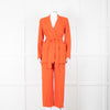 Theory Orange Fluid Blazer With Tie Belt