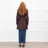 Prada Black Red Lip Print Belted Nylon Trench Coat